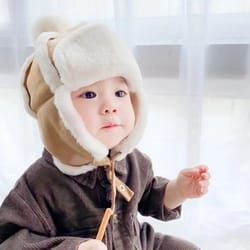cozy kids winter hat with ear flaps – warm plush baby ear flap hat & toddler beanie