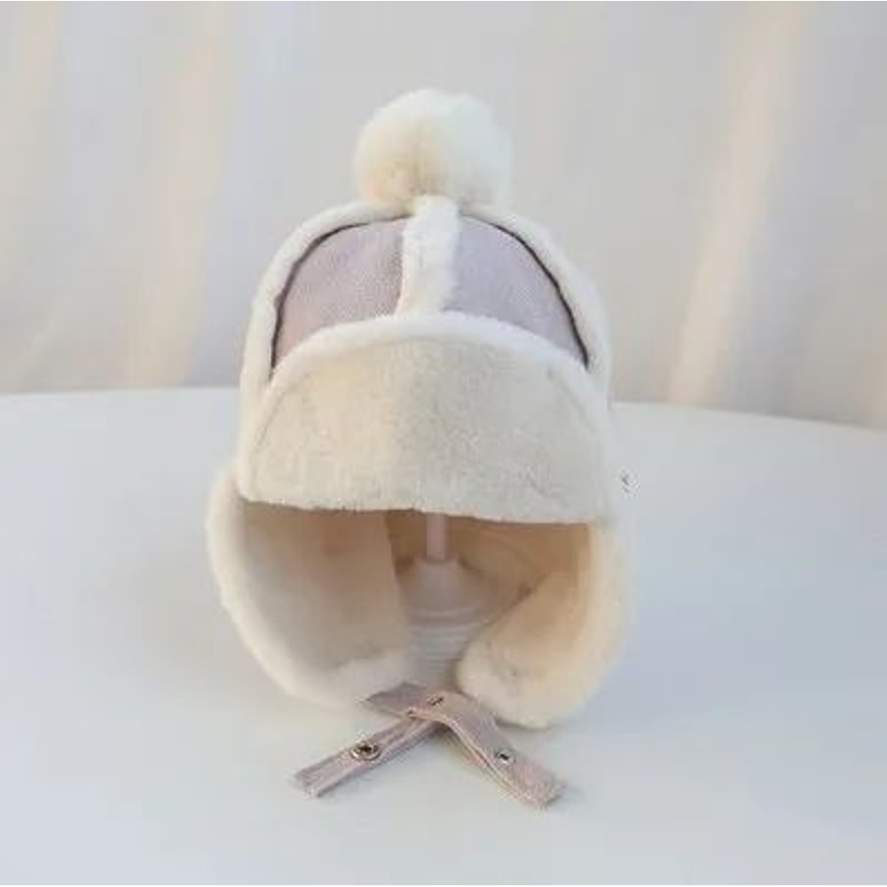 Cozy Kids Winter Hat With Ear Flaps Warm Plush Baby Ear Flap Hat Toddler Beanie 3
