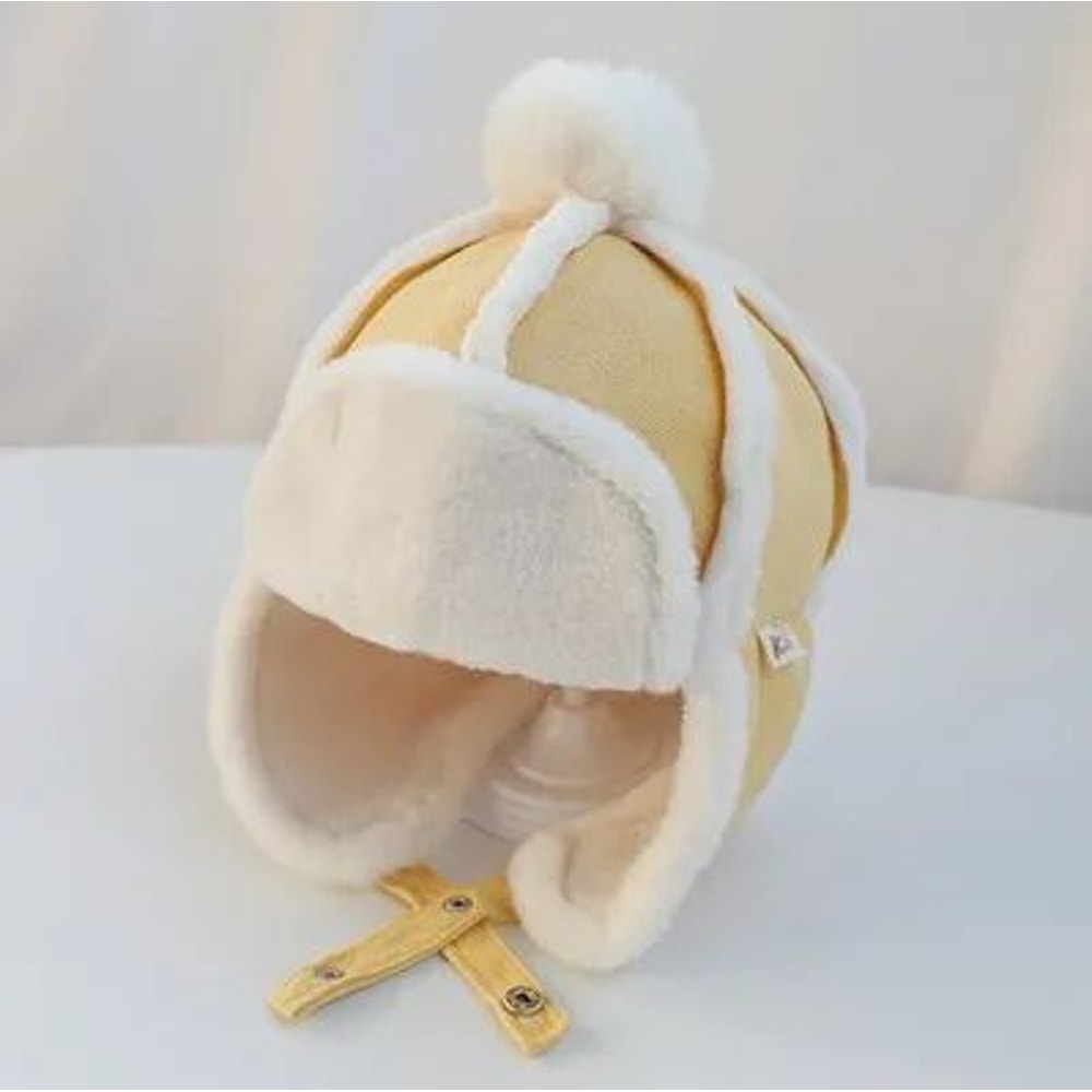 Cozy Kids Winter Hat With Ear Flaps Warm Plush Baby Ear Flap Hat Toddler Beanie 4