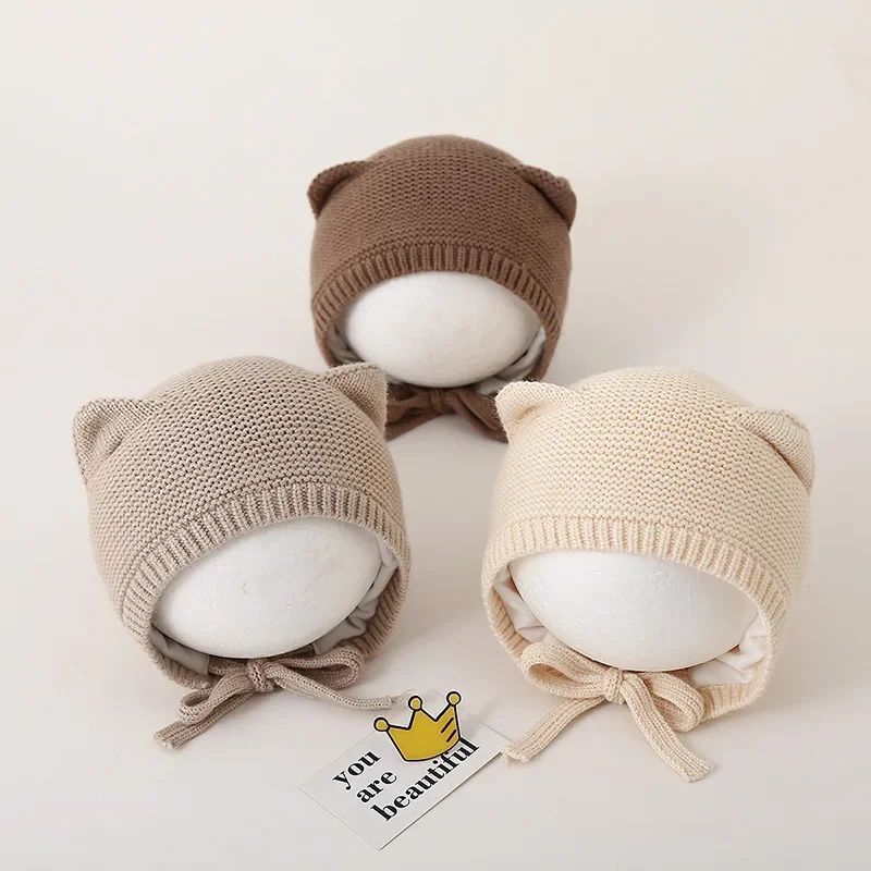 CozyCat Baby Winter Knit Hat With Ear Protection 1