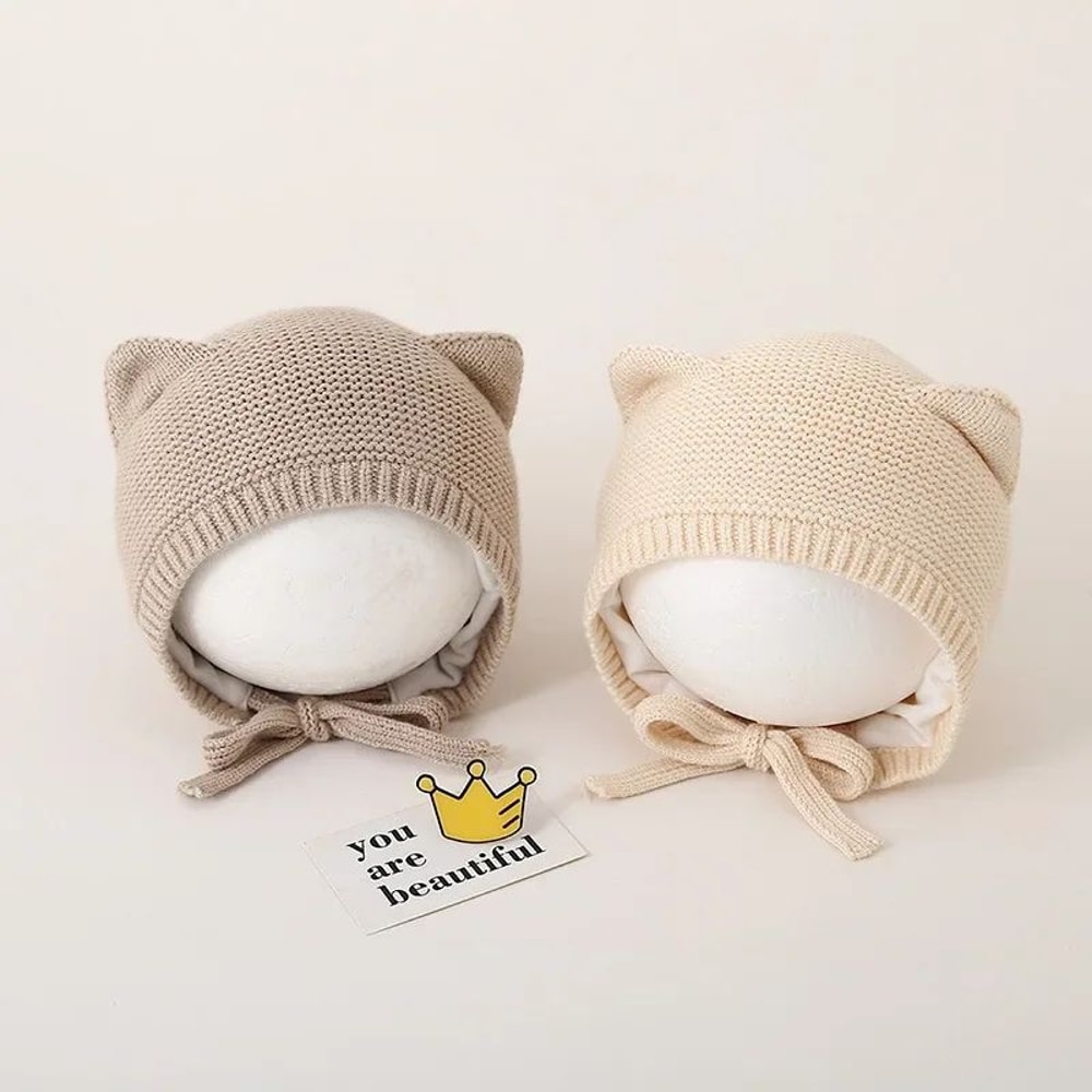 CozyCat Baby Winter Knit Hat With Ear Protection 2