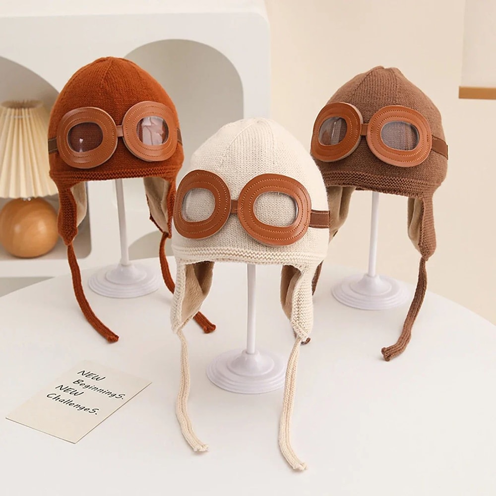 Windproof Baby Winter Hat With Ear Protection Soft Fleece Toddler Beanie 1