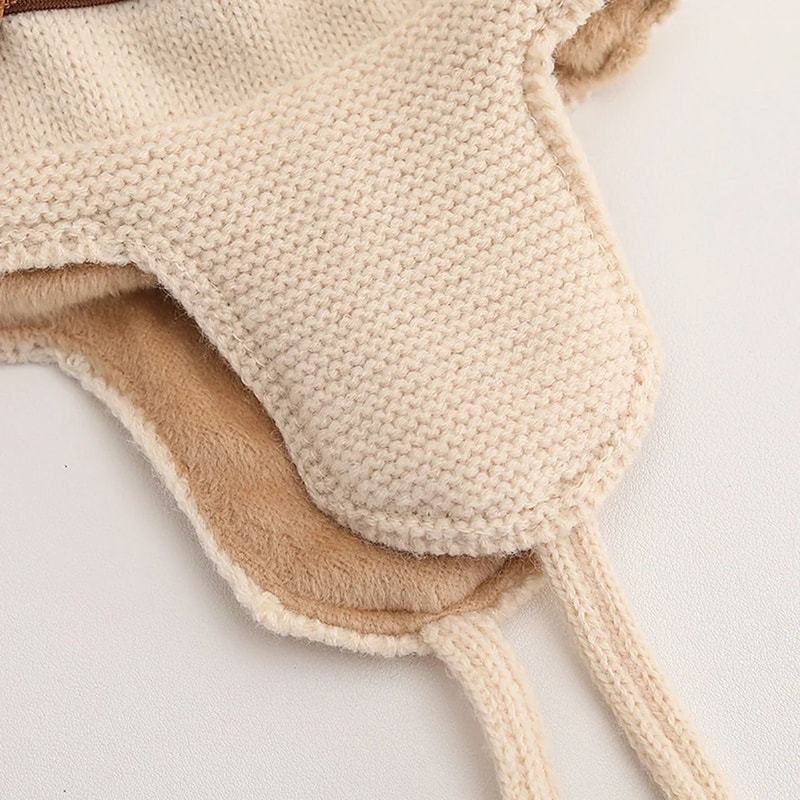 Windproof Baby Winter Hat With Ear Protection Soft Fleece Toddler Beanie 4