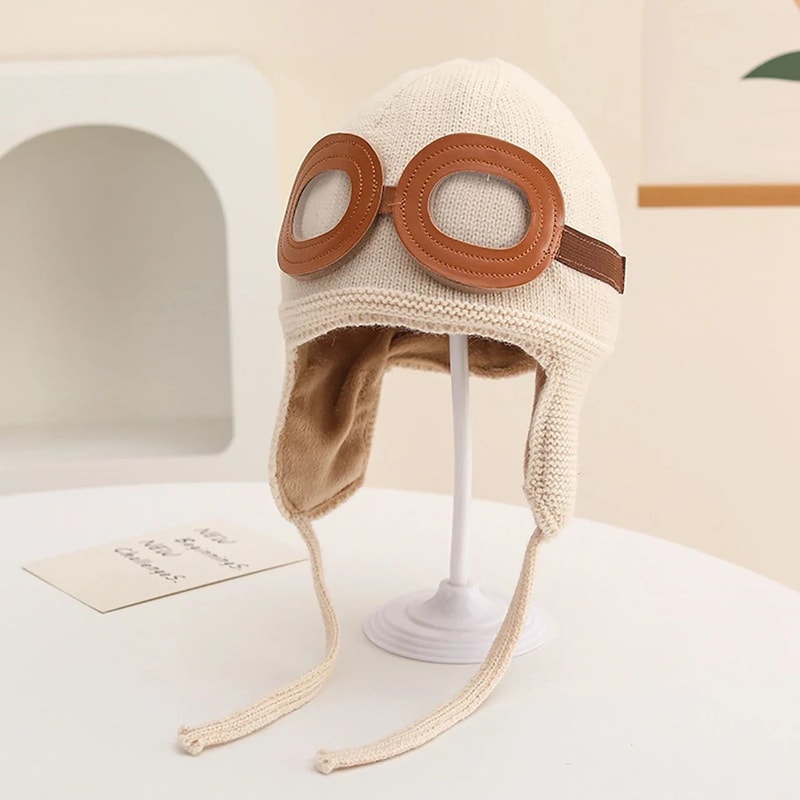 Windproof Baby Winter Hat With Ear Protection Soft Fleece Toddler Beanie 6