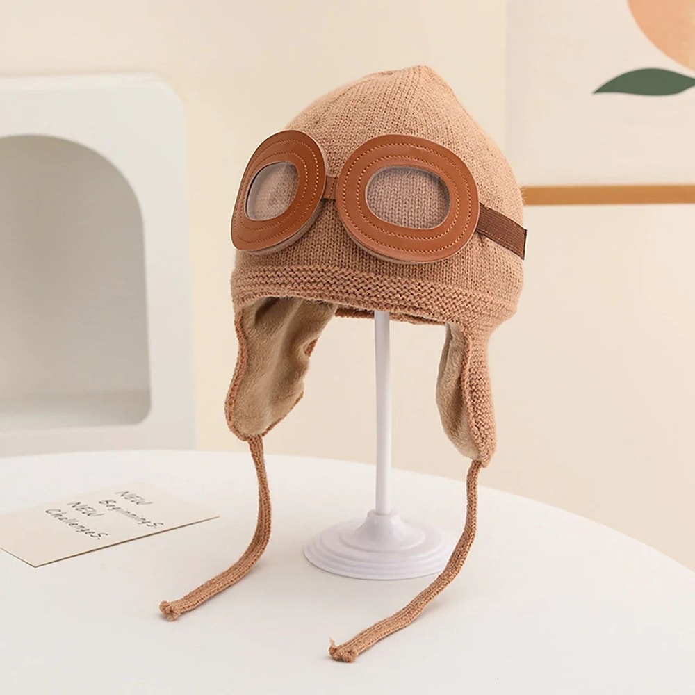 Windproof Baby Winter Hat With Ear Protection Soft Fleece Toddler Beanie 7