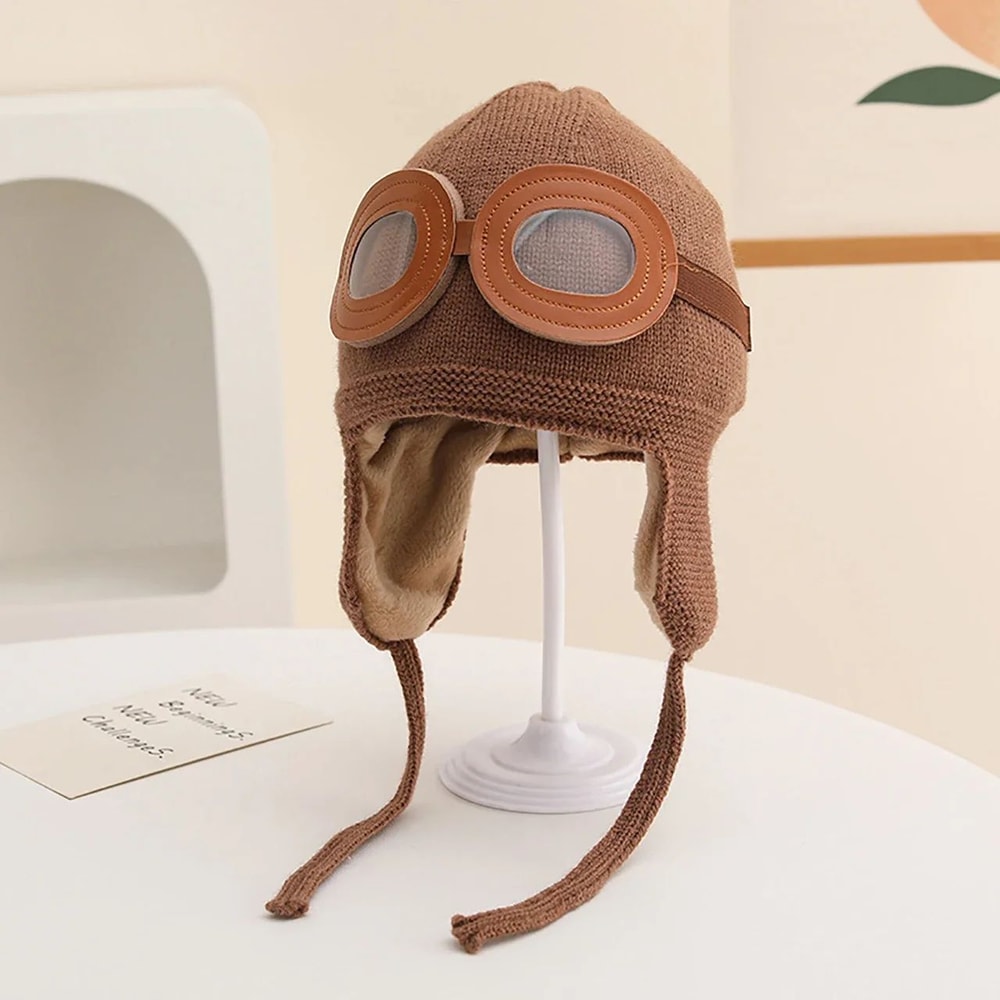 Windproof Baby Winter Hat With Ear Protection Soft Fleece Toddler Beanie 8