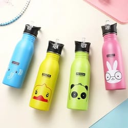 kids stainless steel water bottle 500ml leakproof sports bottle for school & outdoor adventures