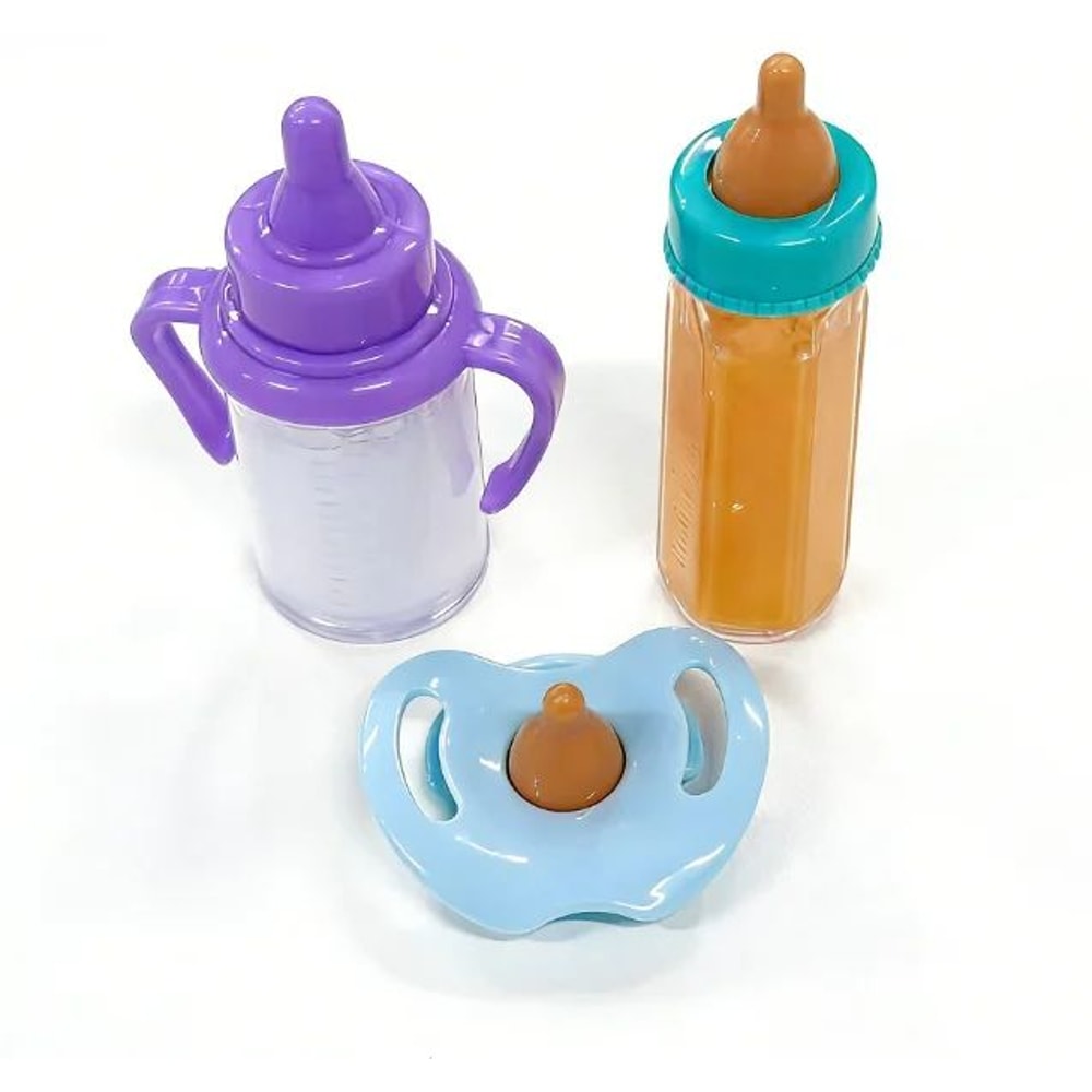 Magic Refill Baby Doll Feeding Bottle Set With Pacifier Realistic Baby Doll Feeding Bottle Toy Set 5