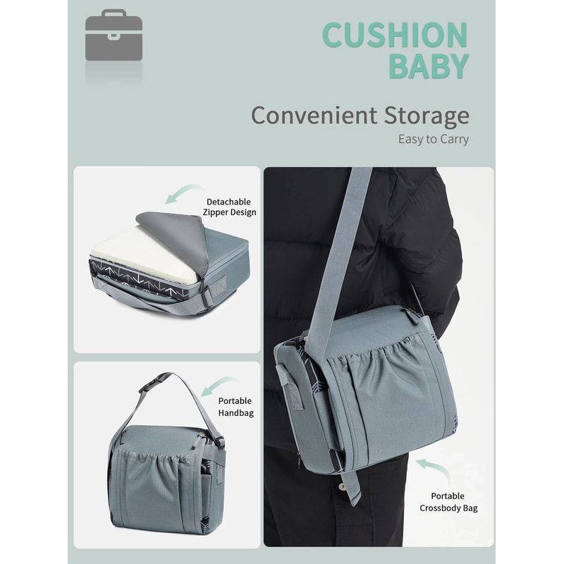 Portable Baby Dining Chair Foldable Kids Booster Seat With AntiSlip Cushion 4