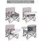 Portable Foldable Baby Dining Chair With Tray And Safety Belt For Travel Outdoor Use 5