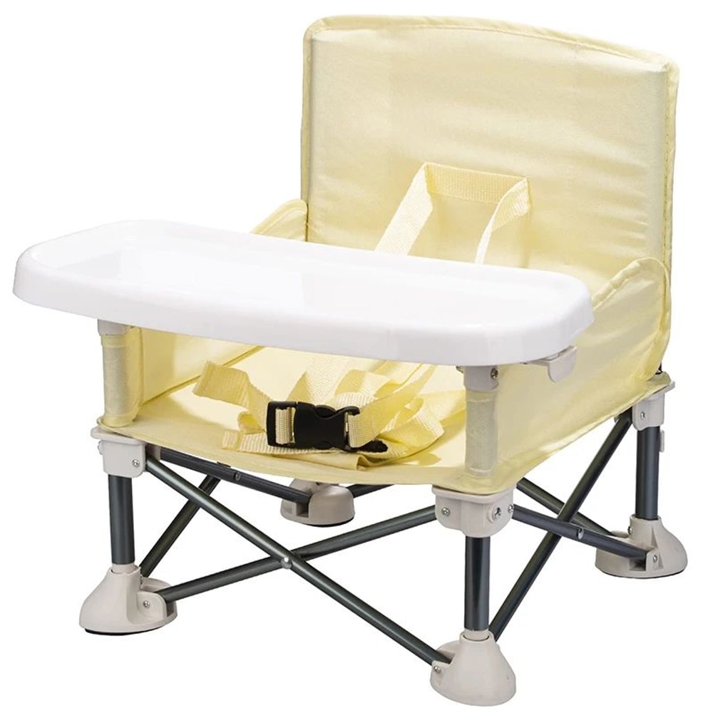 Portable Foldable Baby Dining Chair With Tray And Safety Belt For Travel Outdoor Use 9