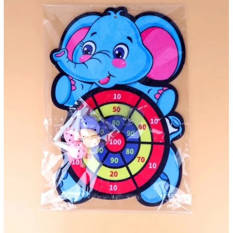 Cartoon Animal Kids Dart Board With Sticky Balls Indoor Outdoor Toss Game 6
