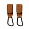 Premium Leather Stroller Hooks Set For Easy Diaper Bag Organization 8