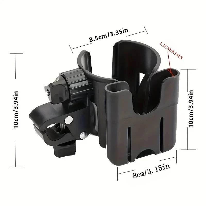 Universal Stroller Cup Holder With Phone Holder For Strollers Wheelchairs Walkers 3