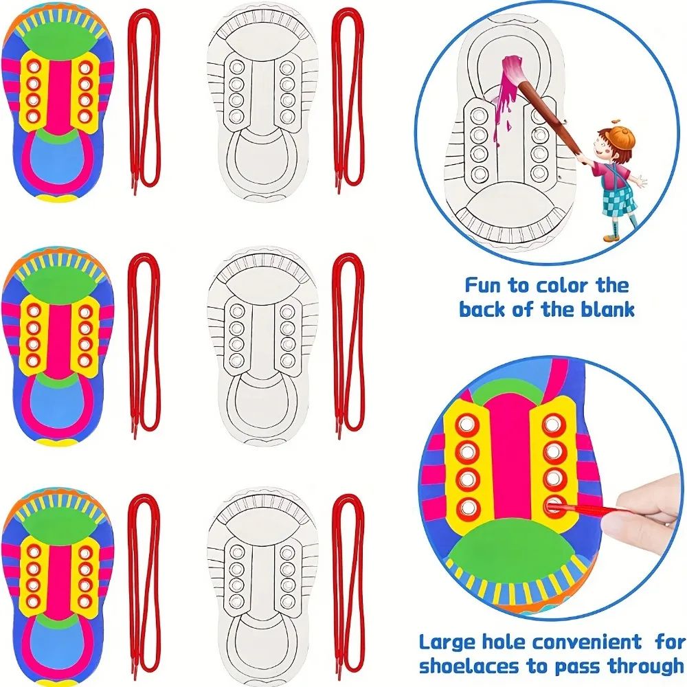SmartStep Shoelace Tying Toy For Kids Montessori Lacing Board Fine Motor Skills Trainer 4