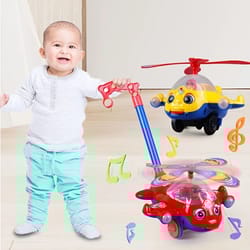 interactive baby walker push toy plane – toddler push toy walker & learning walking toy
