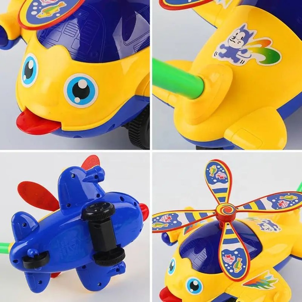 Interactive Baby Walker Push Toy Plane Toddler Push Toy Walker Learning Walking Toy 4