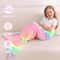 Rainbow Unicorn Glow Mermaid Tail Blanket For Girls Soft Flannel Sleeping Blanket 0