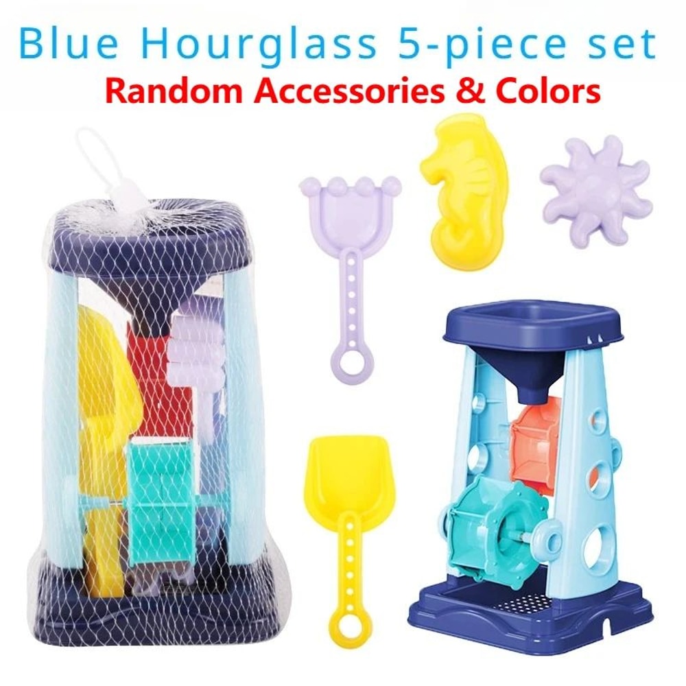 Kids Beach Toy Set Sand Play Kit With Bucket Wheel Molds For Outdoor Fun 6