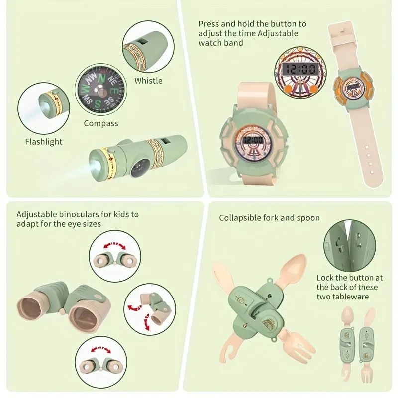 Adventure Explorer Kids Camping Set With Tent Gear 1