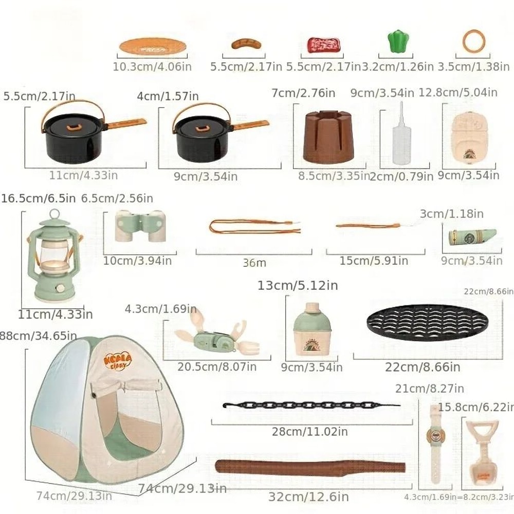 Adventure Explorer Kids Camping Set With Tent Gear 5