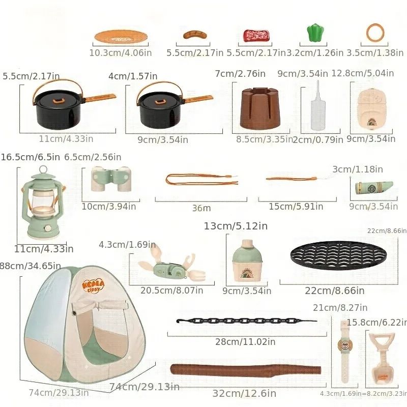 Adventure Explorer Kids Camping Set With Tent Gear 5