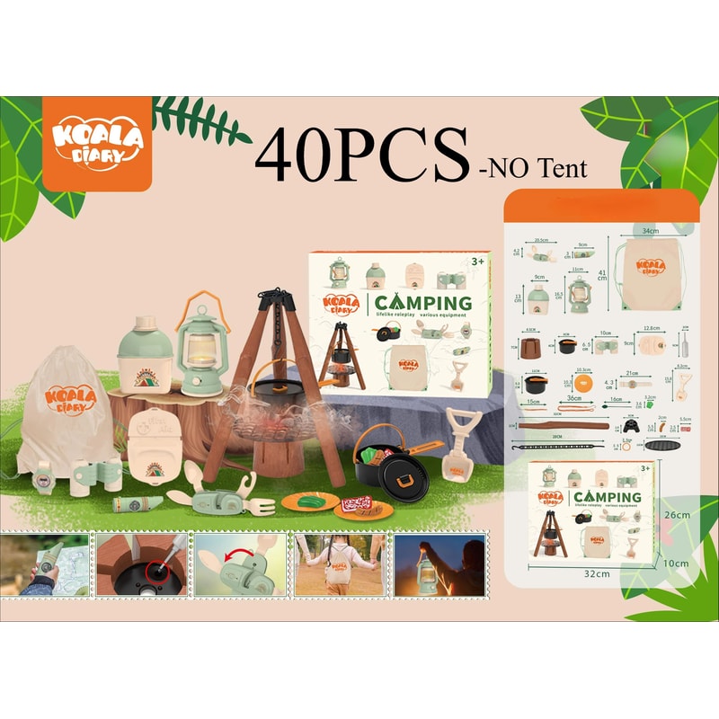 Adventure Explorer Kids Camping Set With Tent Gear 8