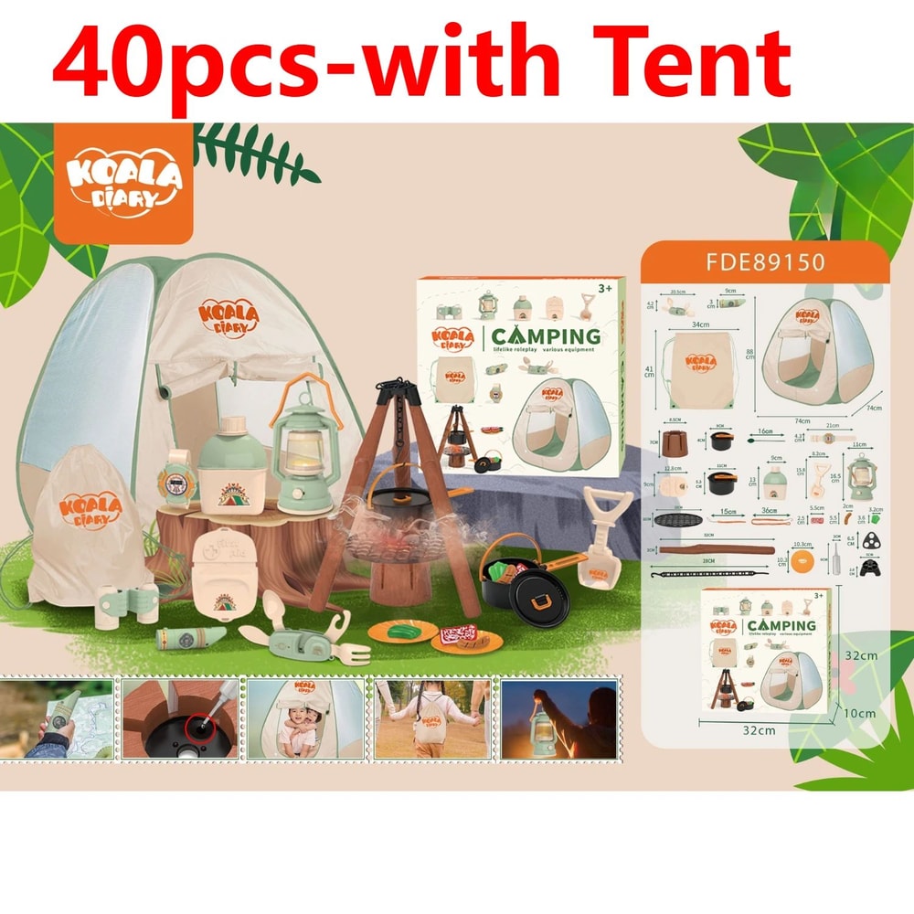 Adventure Explorer Kids Camping Set With Tent Gear 10