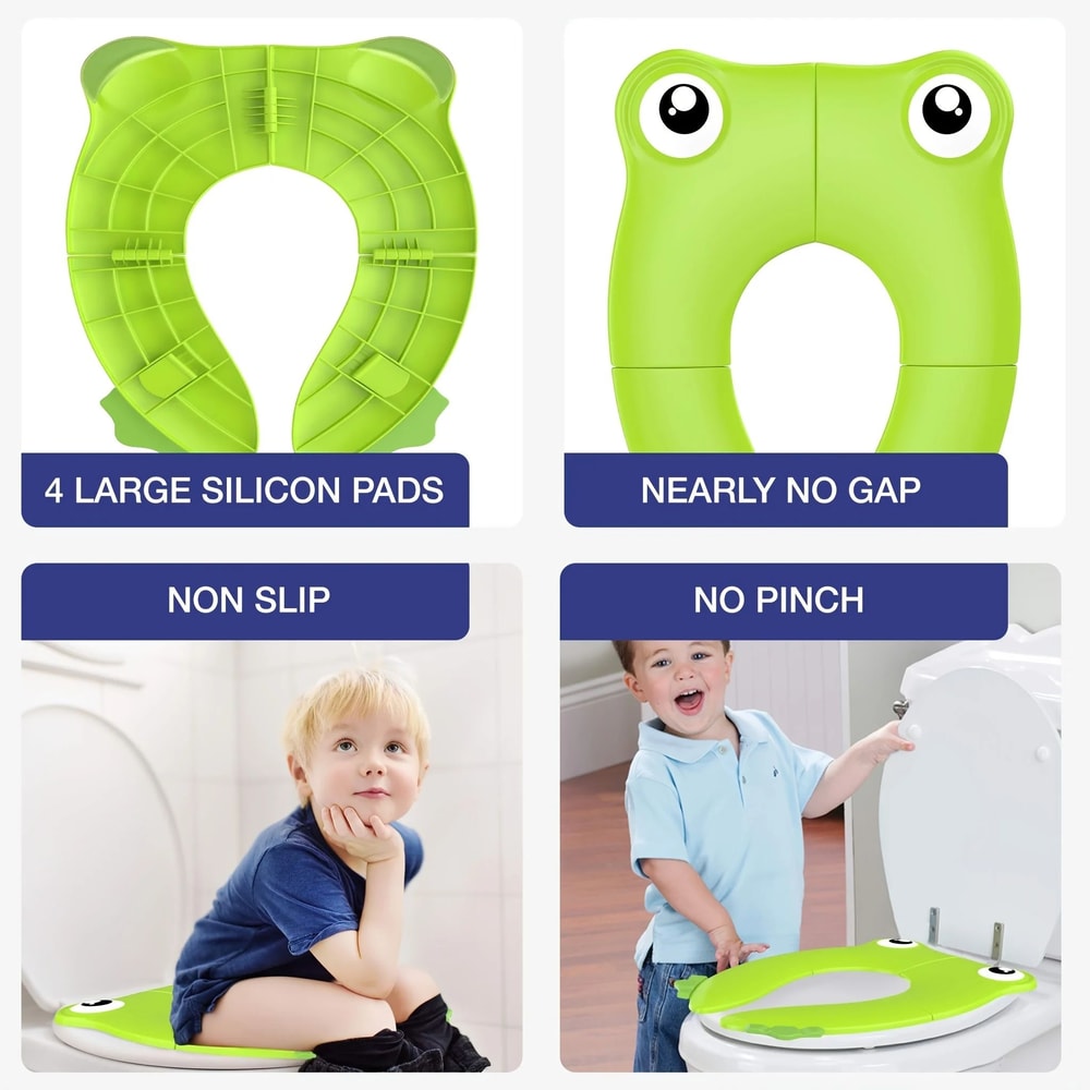Foldable Travel Potty Training Seat For Toddlers Portable NonSlip Toilet Cover 3