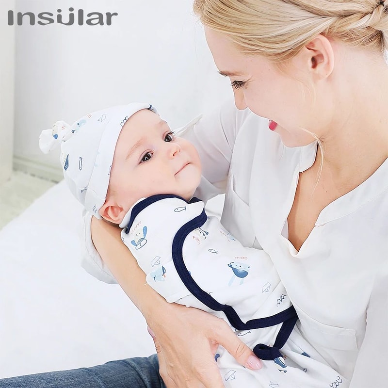 Insular Soft Cotton Newborn Swaddle Blanket Cozy Baby Swaddle Wrap Cocoon 1
