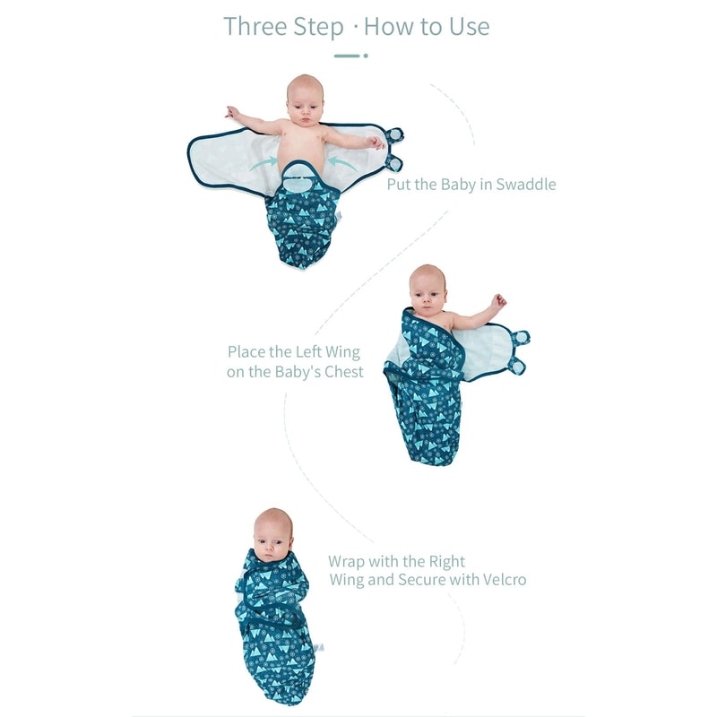 Insular Soft Cotton Newborn Swaddle Blanket Cozy Baby Swaddle Wrap Cocoon 4