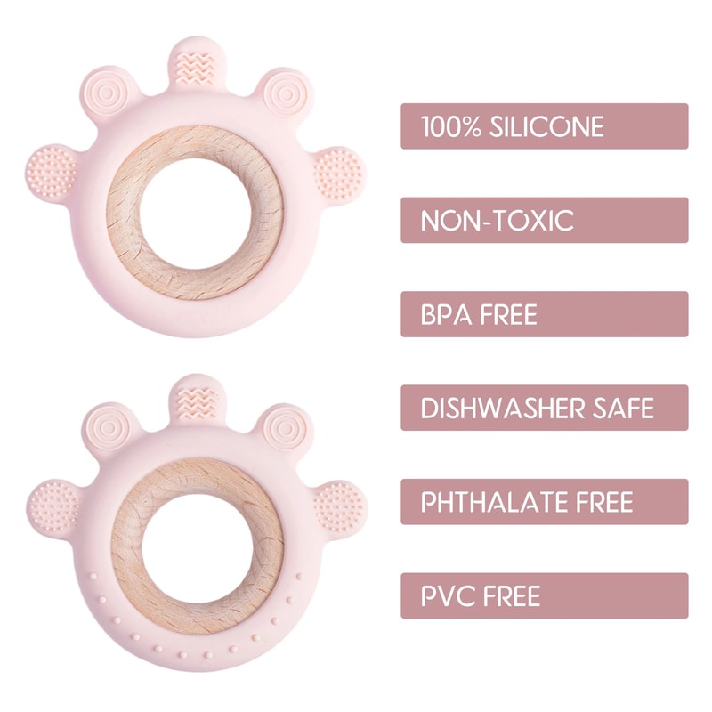 Silicone Baby Teether Toy BPAFree Cartoon Rudder Design For Soothing Teething Relief 4