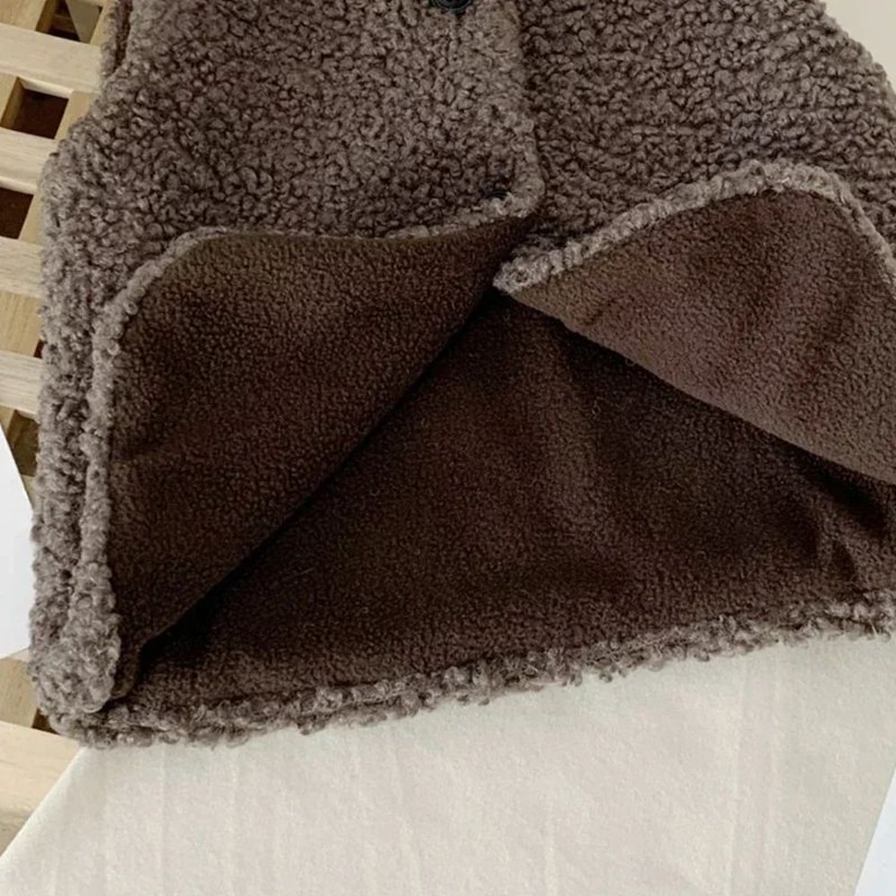 Cozy Lamb Wool Baby Fleece Vest Plush Kids Winter Waistcoat 3