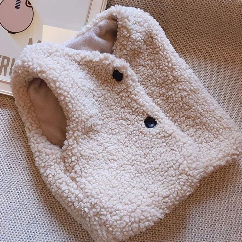 Cozy Lamb Wool Baby Fleece Vest Plush Kids Winter Waistcoat 6