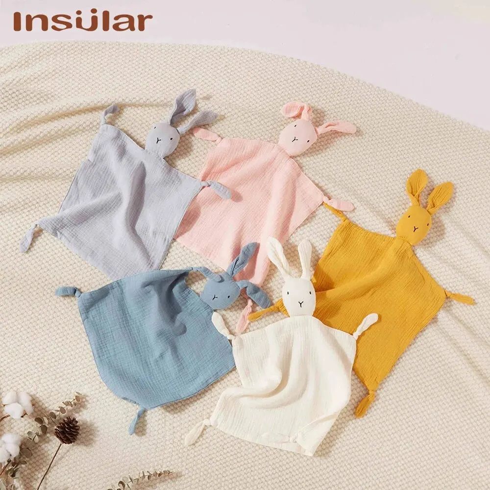Soft Muslin Baby Comforter Blanket Gentle Soothing Lovey For Newborn 1