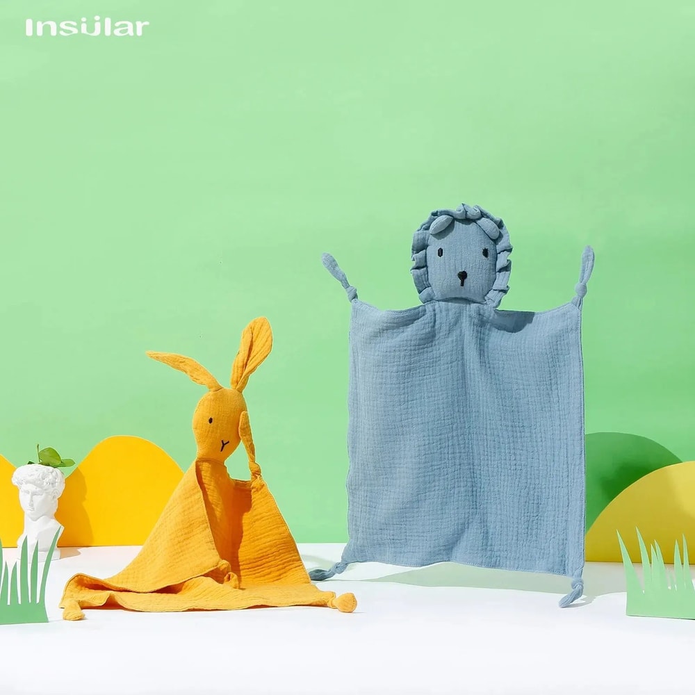 Soft Muslin Baby Comforter Blanket Gentle Soothing Lovey For Newborn 5