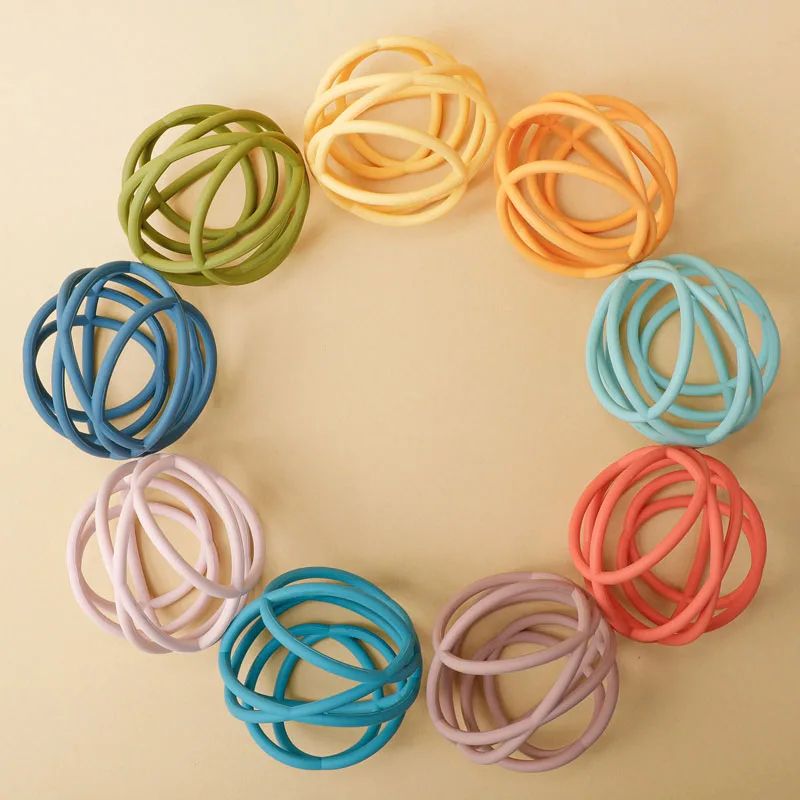 BPAFree Silicone Teether Ball Safe Baby Teething Toy For Soothing Relief 4