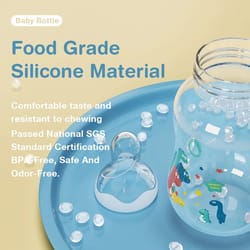 360° gravity straw baby bottle with handle – anti-colic newborn feeding bottle