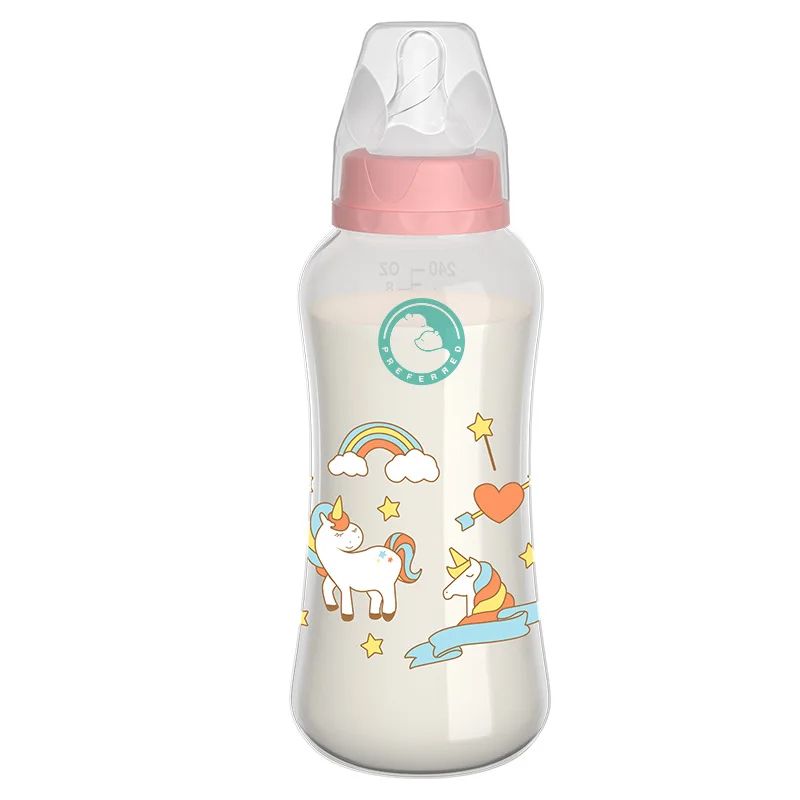 360 Gravity Straw Baby Bottle With Handle AntiColic Newborn Feeding Bottle 8