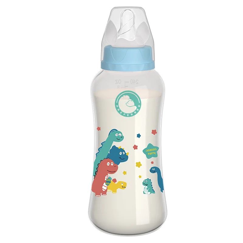 360 Gravity Straw Baby Bottle With Handle AntiColic Newborn Feeding Bottle 7