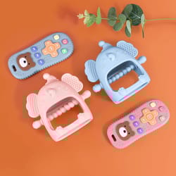 soothing silicone baby teether glove set – anti-drop infant teething mitt with safe chew toy