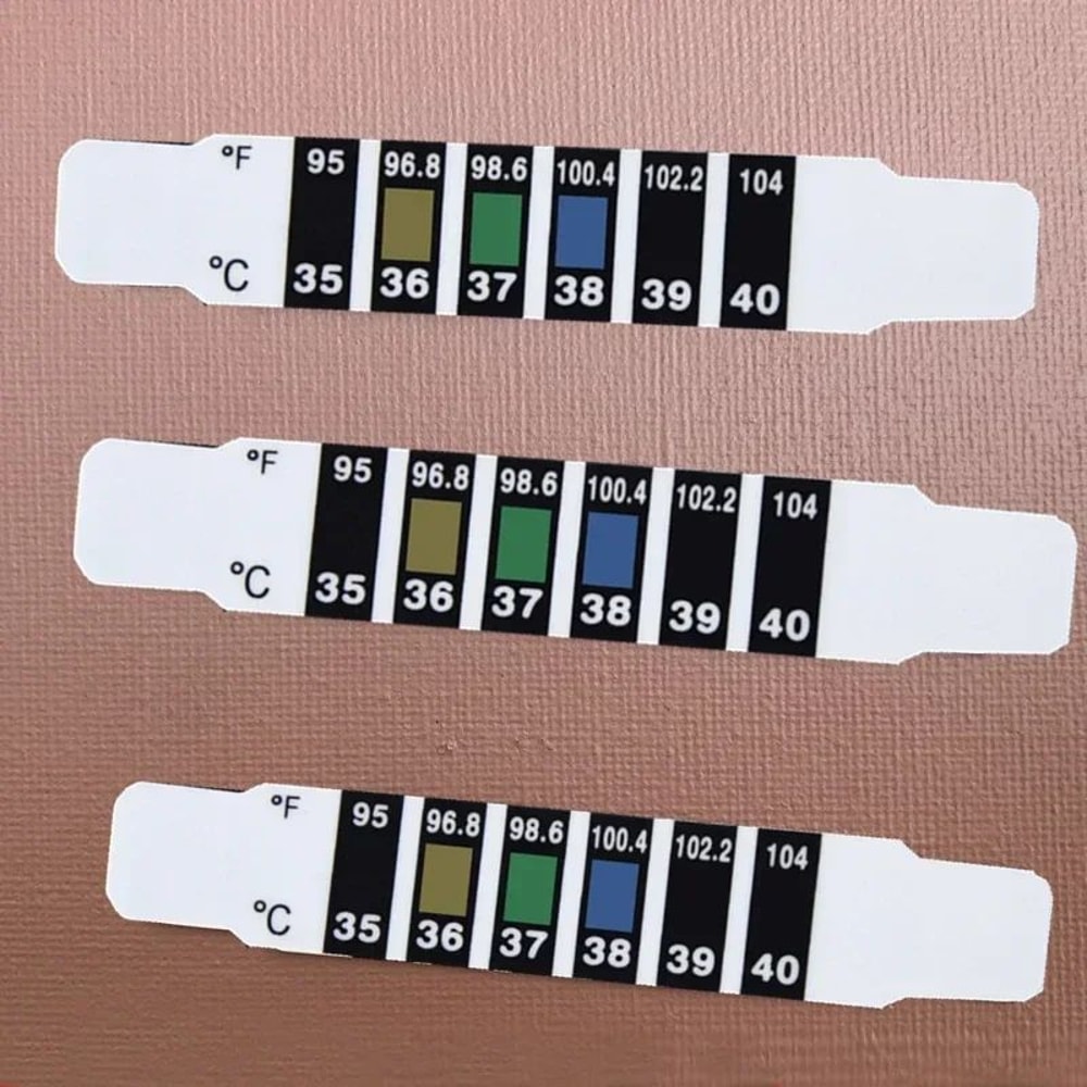 QuickCheck Baby Forehead Thermometer Strips Instant Fever Temperature Stickers For Kids Infants 2
