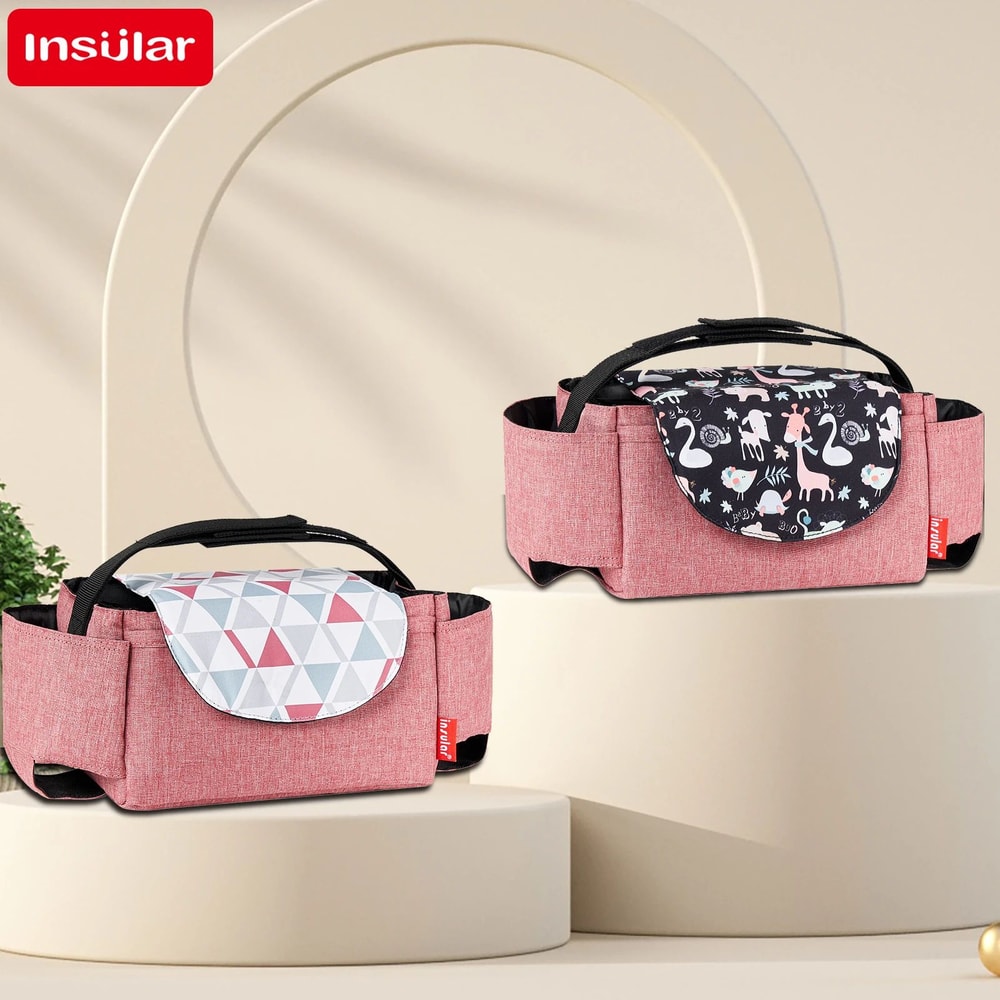 Insulated Baby Bottle Bag Diaper Organizer With Stroller Storage 4