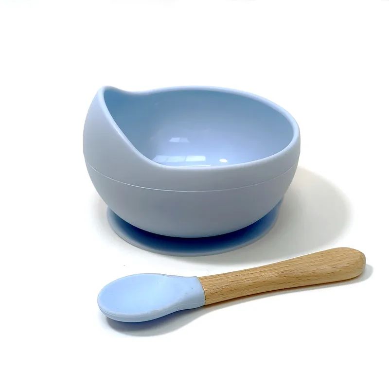 Silicone Baby Feeding Bowl Set With Spoon SpillProof Suction Bowl For Baby And Toddler SelfFeeding 1