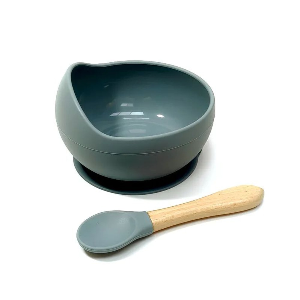 Silicone Baby Feeding Bowl Set With Spoon SpillProof Suction Bowl For Baby And Toddler SelfFeeding 2