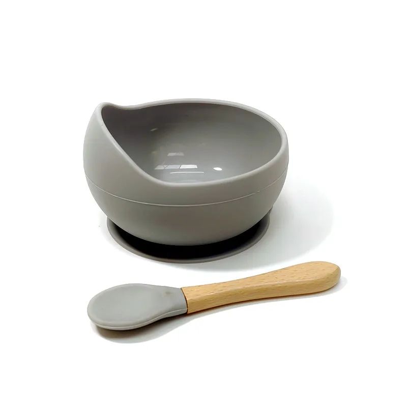 Silicone Baby Feeding Bowl Set With Spoon SpillProof Suction Bowl For Baby And Toddler SelfFeeding 4