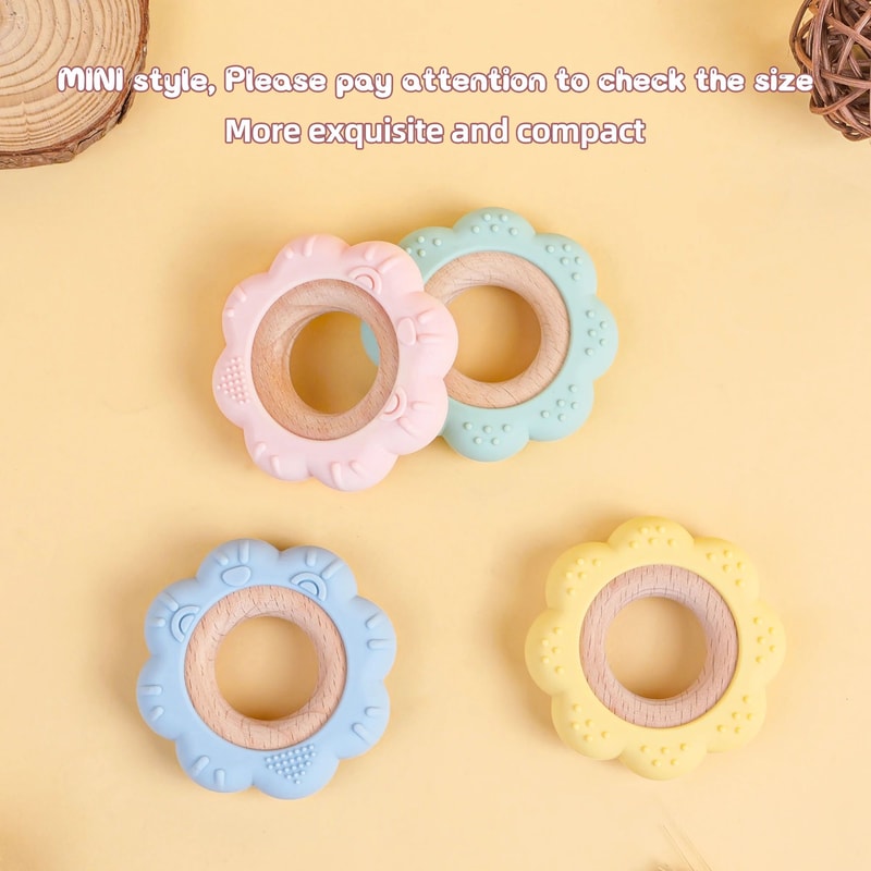 ComfortGrip Baby Teething Ring BPAFree Silicone Teether For Babies Newborn Relief 1