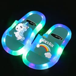 glowstep kids light up unicorn & animal slippers