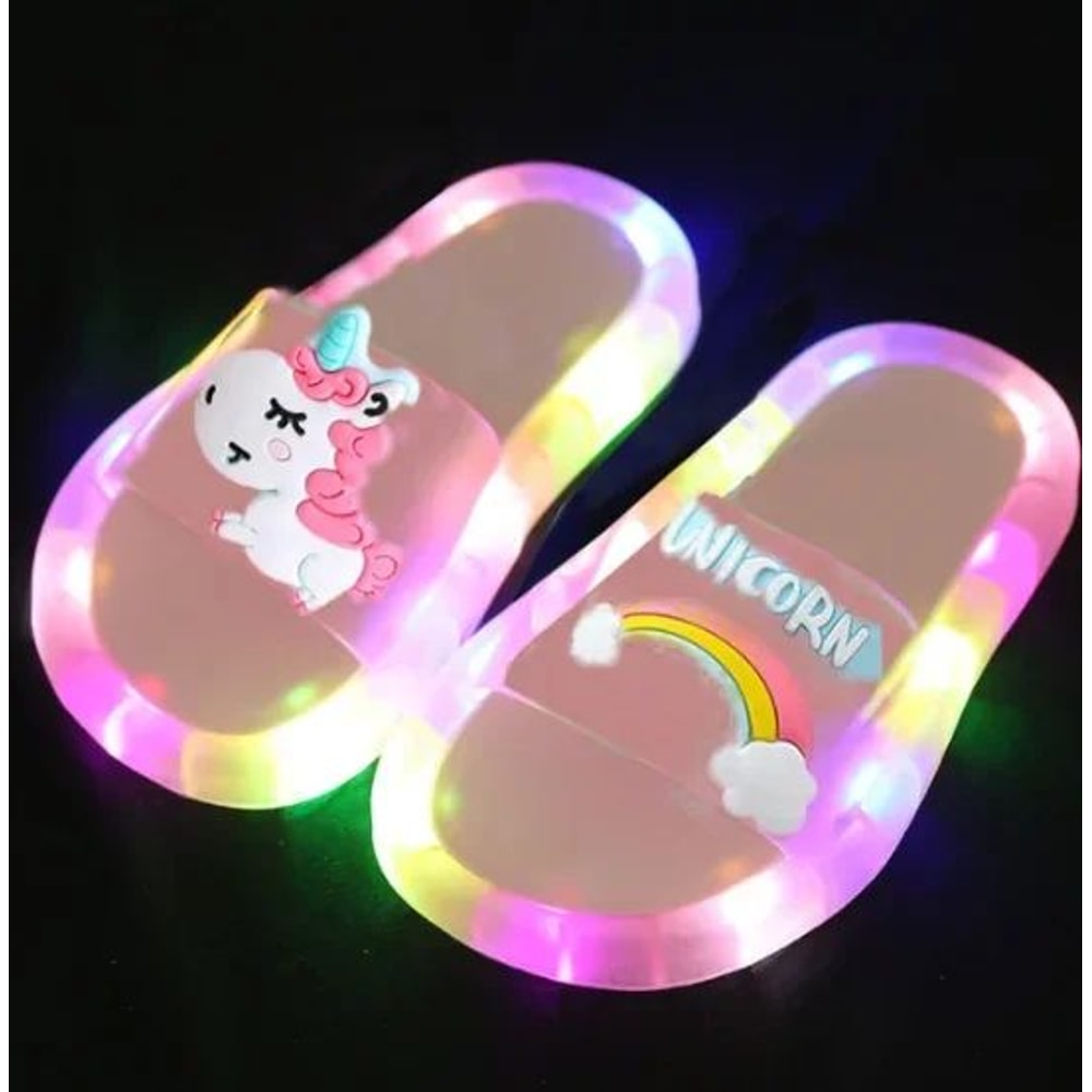 GlowStep Kids Light Up Unicorn Animal Slippers 6