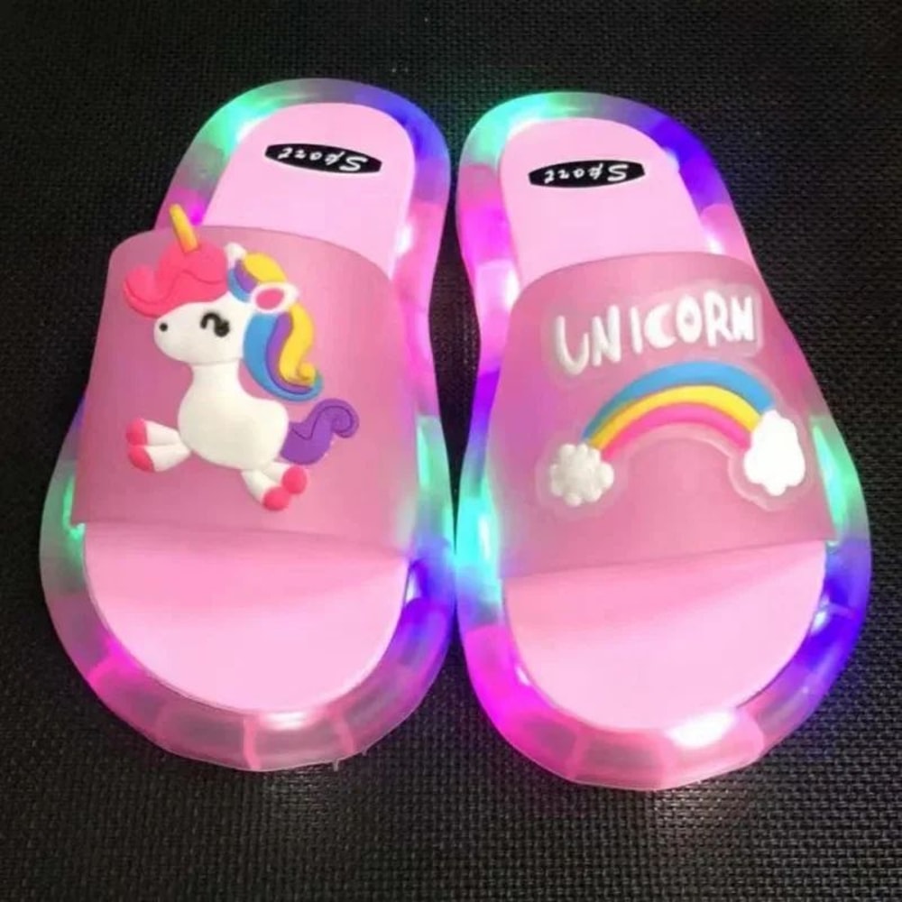 GlowStep Kids Light Up Unicorn Animal Slippers 8